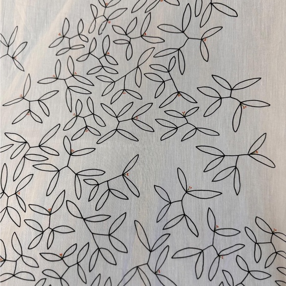 Floral Patterned Sheer Curtains - Set of 2 - Picture 3 of 3